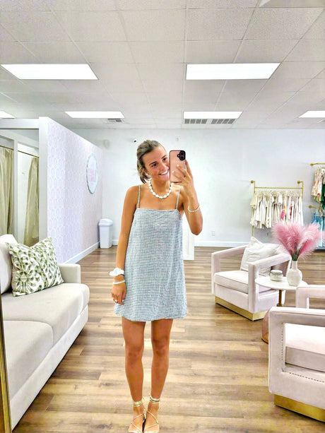 Reformation Aubree Gingham Mini try-on photo