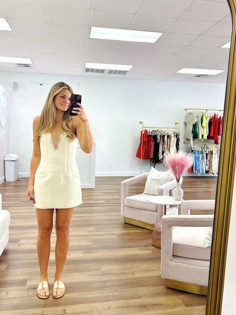 Line & Dot Rhia Dress try-on photo