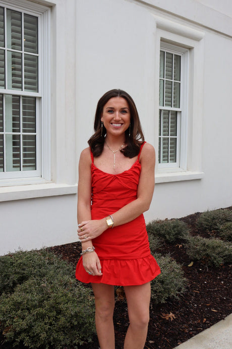 Amanda Uprichard Riello Skort Romper try-on photo