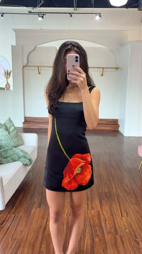 Sleeveless Crepe Dress try-on photo
