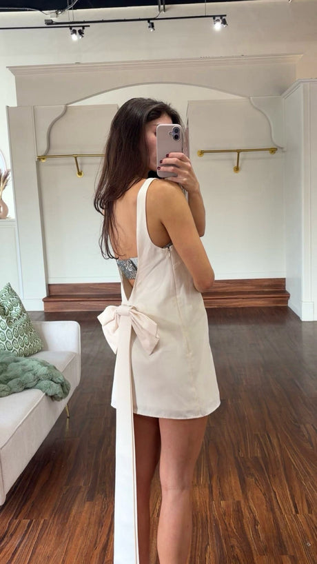 Staud Irie Dress - White try-on photo