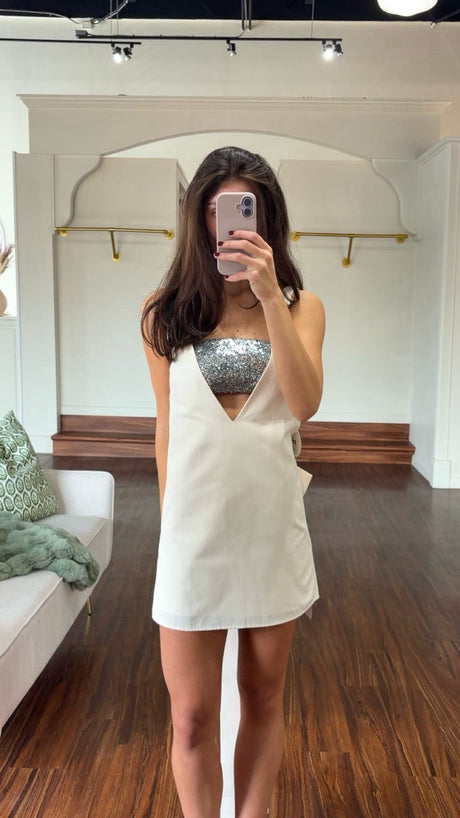 Staud Irie Dress - White try-on photo