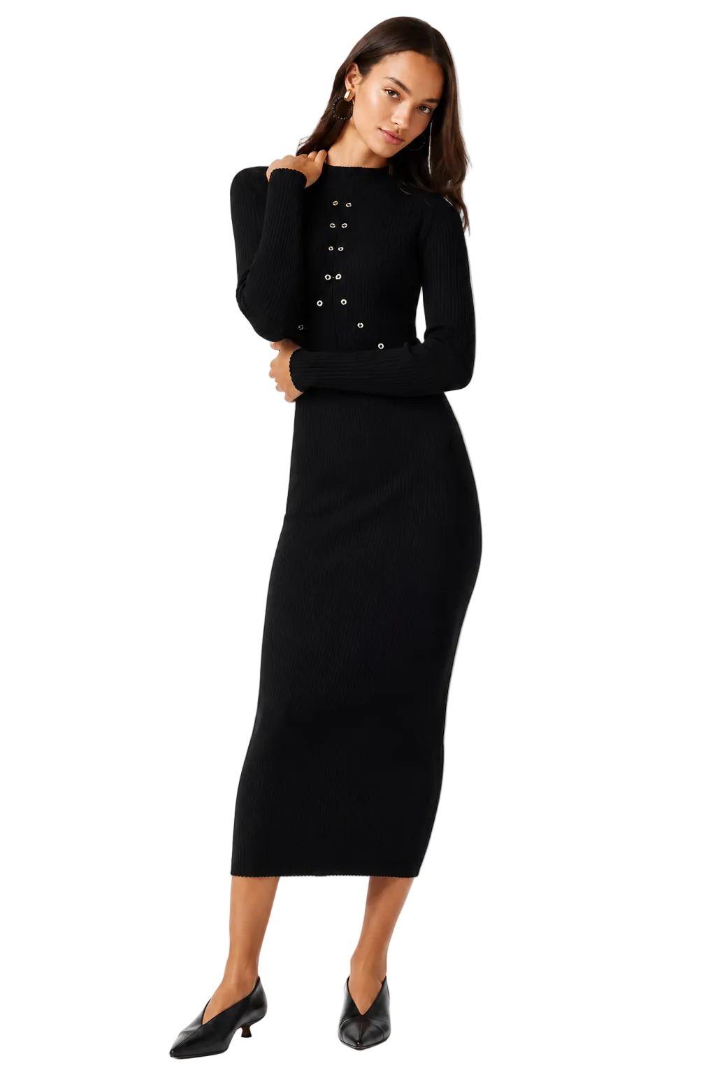 Black Midi Sweater Dress
