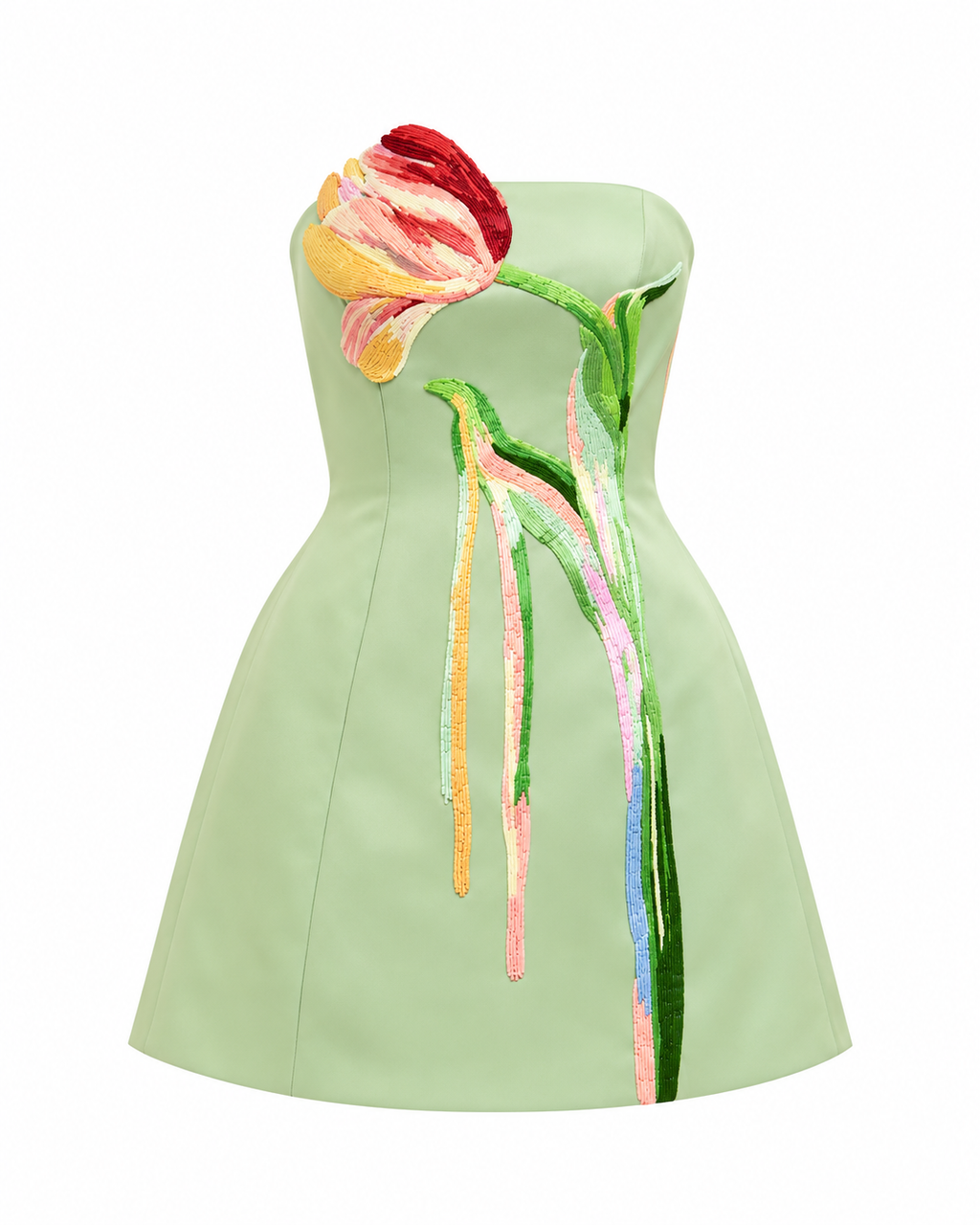Leo Lin Roselle Bustier Dress - Green
