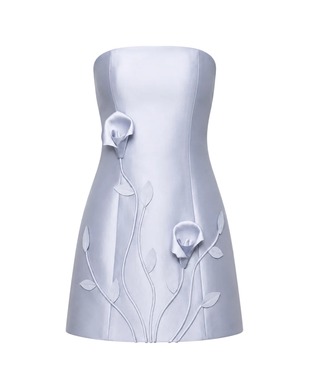 3D Vine Floral Strapless Mini