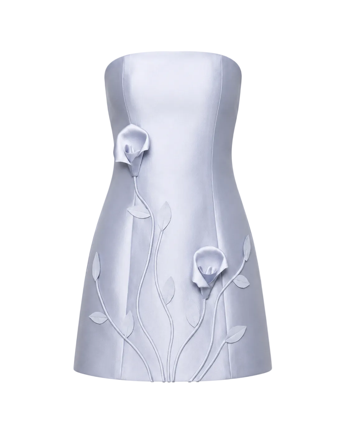 3D Vine Floral Strapless Mini