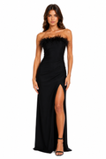 Black Feather Formal Dress