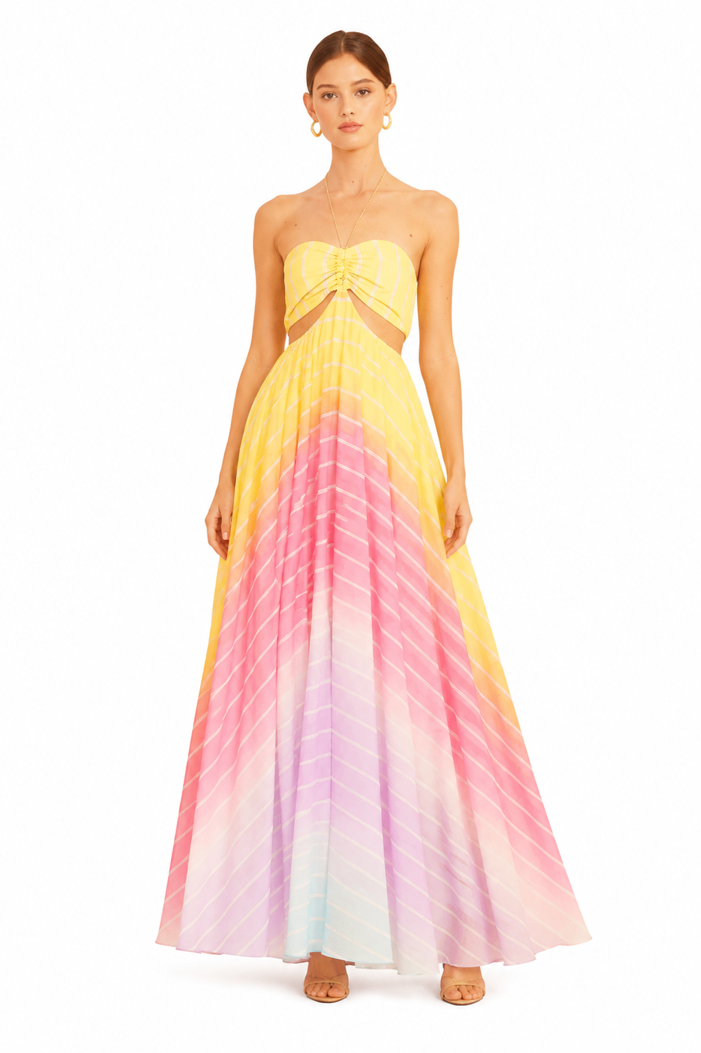 Striped Gradient Maxi Dress
