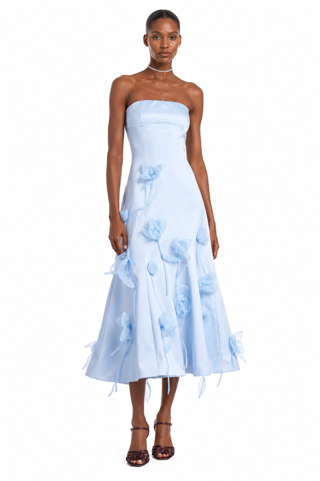 Rotate Floral Applique Gown