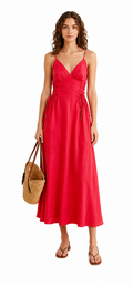 Farm Rio Red Sleeveless Midi