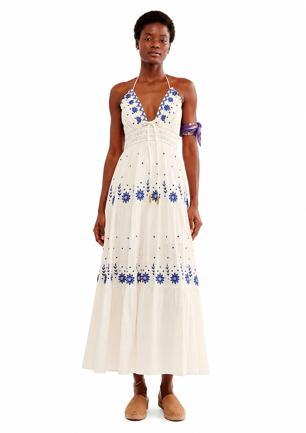 Free People Blue + White Maxi