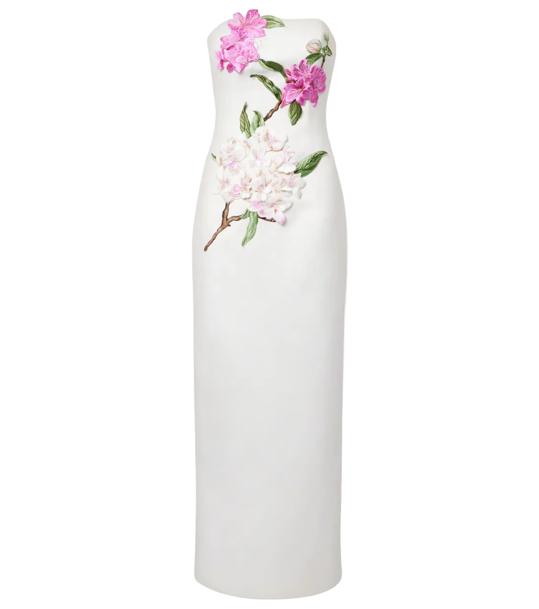 Leo Lin Rayna Floral Applique Maxi- White