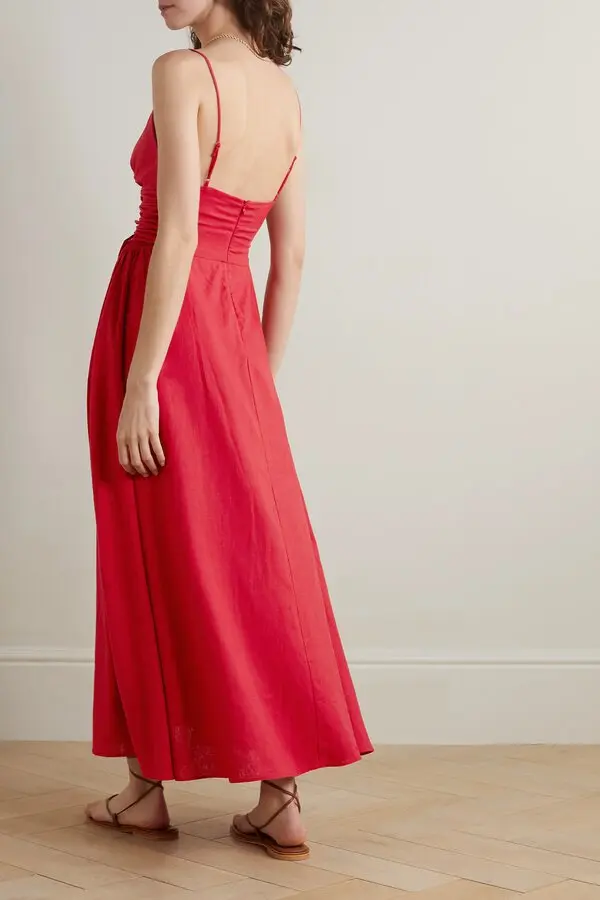 Farm Rio Red Sleeveless Midi