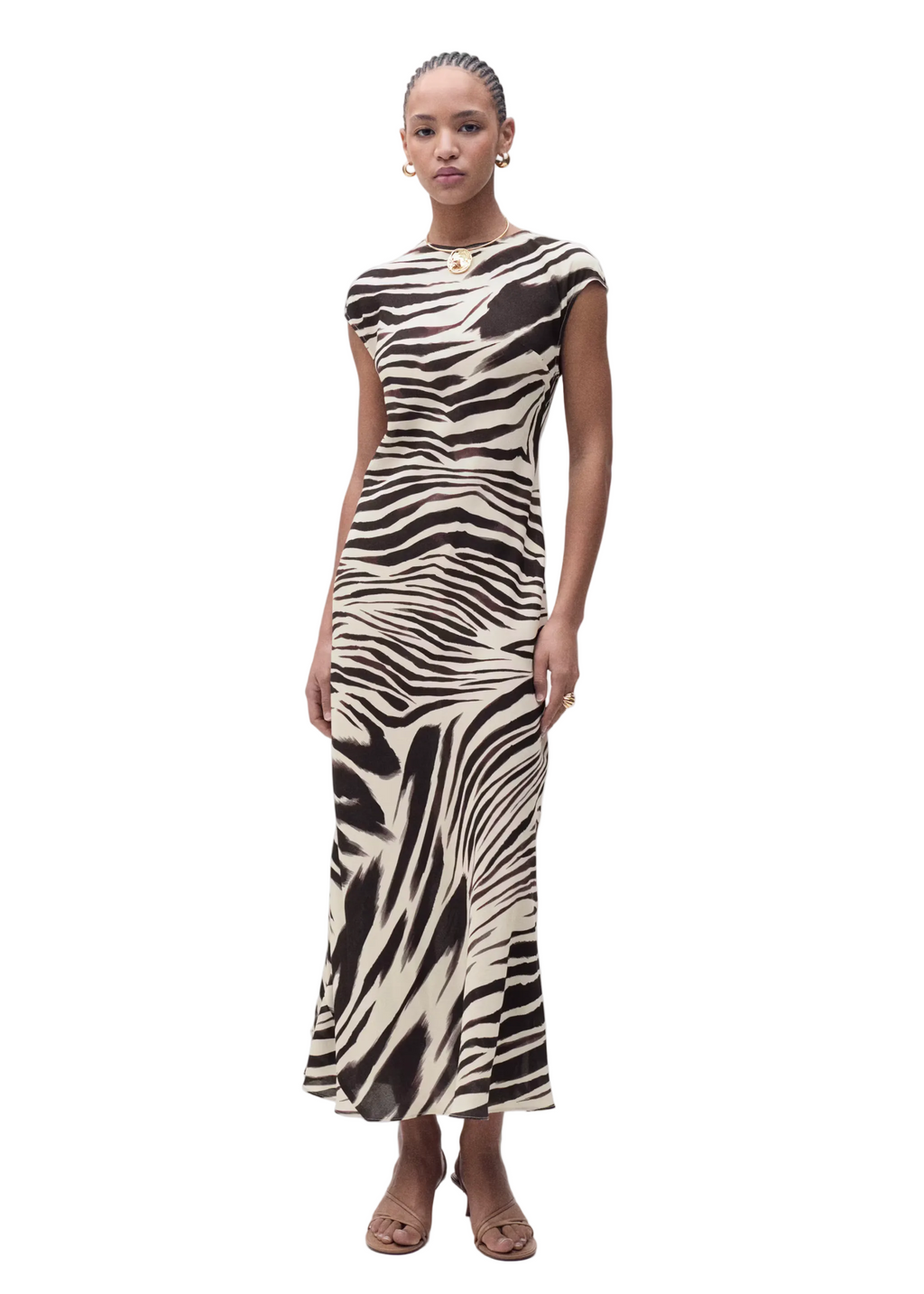 Mango Zebra Midi Dress