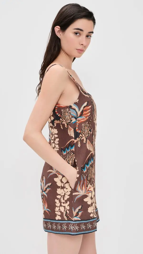 Las Surenas Brown Short Dress