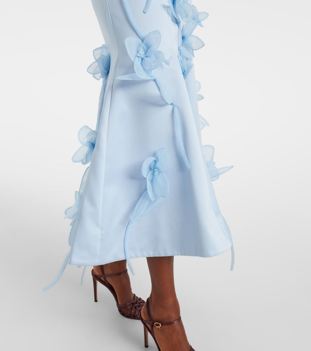 Rotate Floral Applique Gown