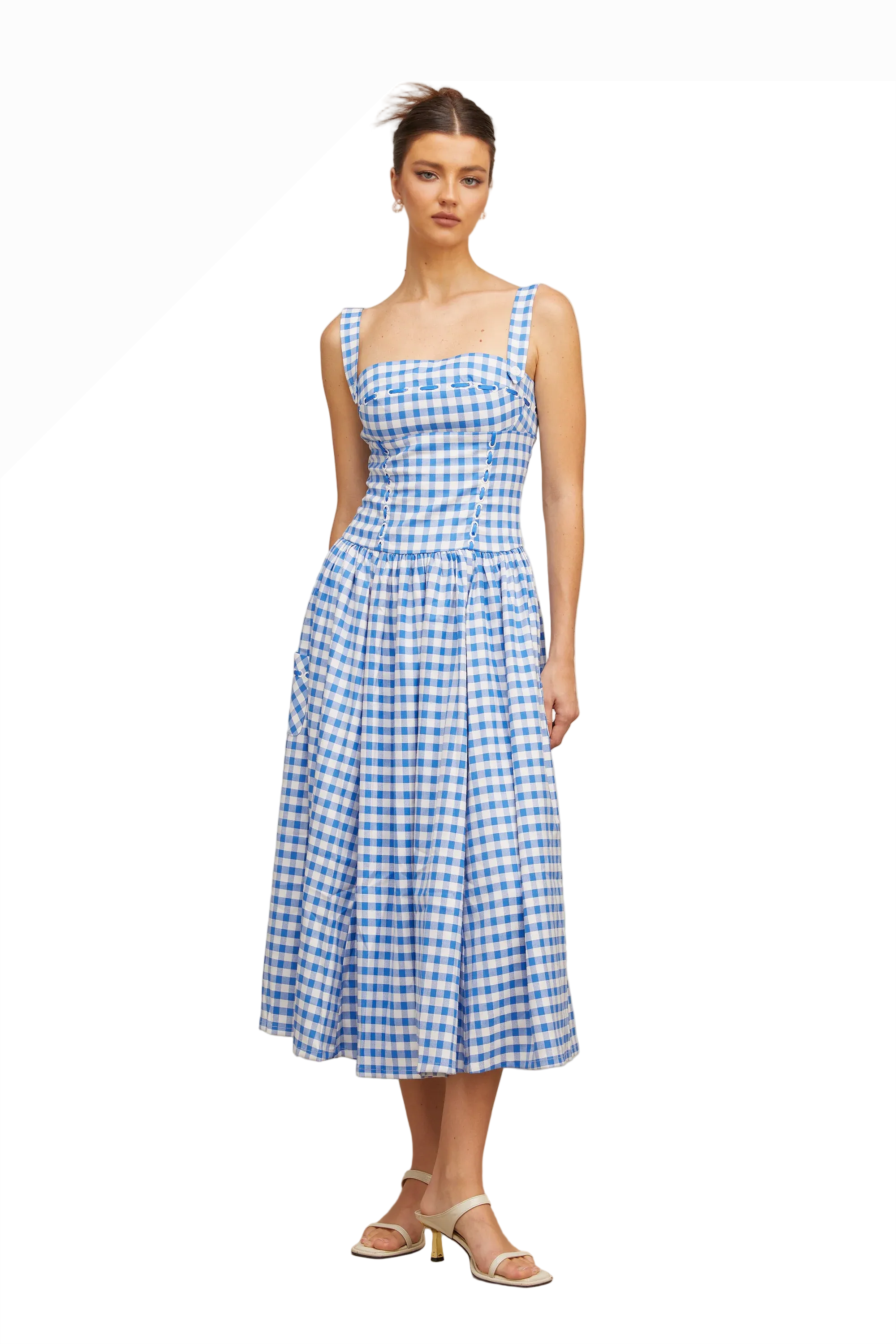 Diane Gingham Midi