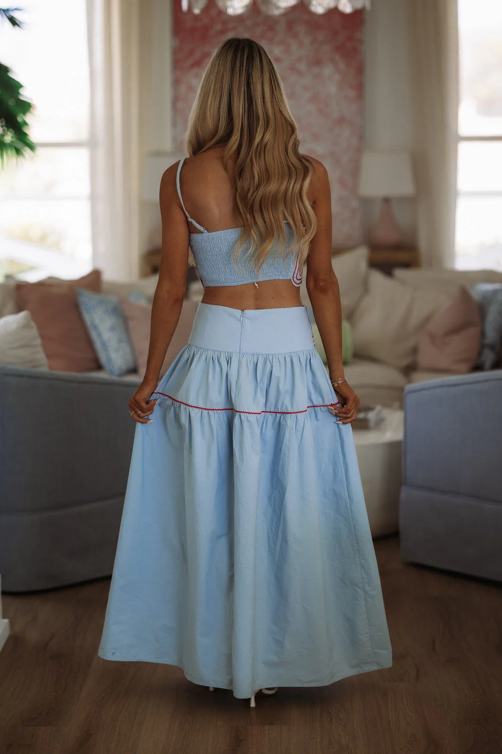 Marina Muse Skirt Set- Blue