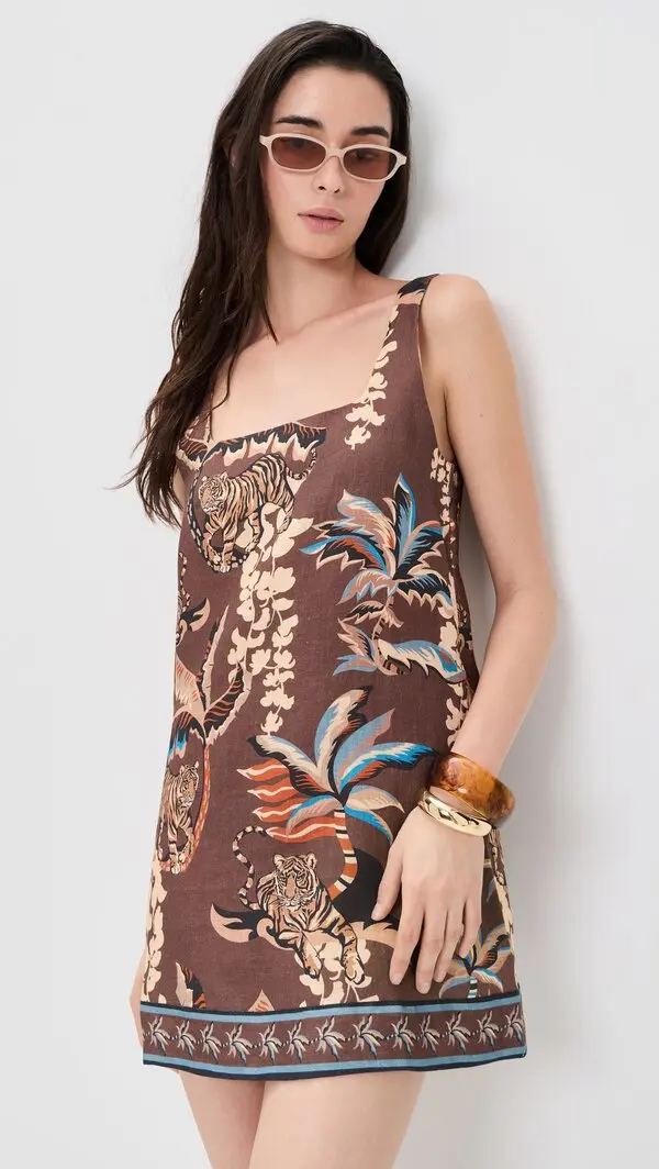 Las Surenas Brown Short Dress