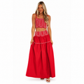 Marina Muse Red Skirt Set
