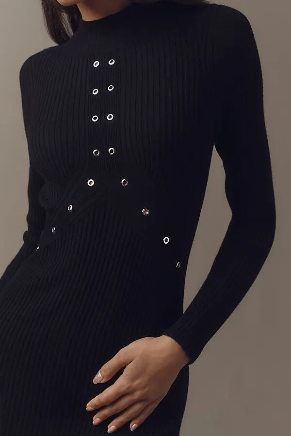Black Midi Sweater Dress