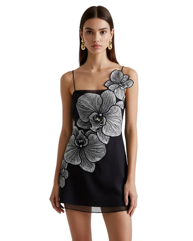 Orchid Applique Mini Dress