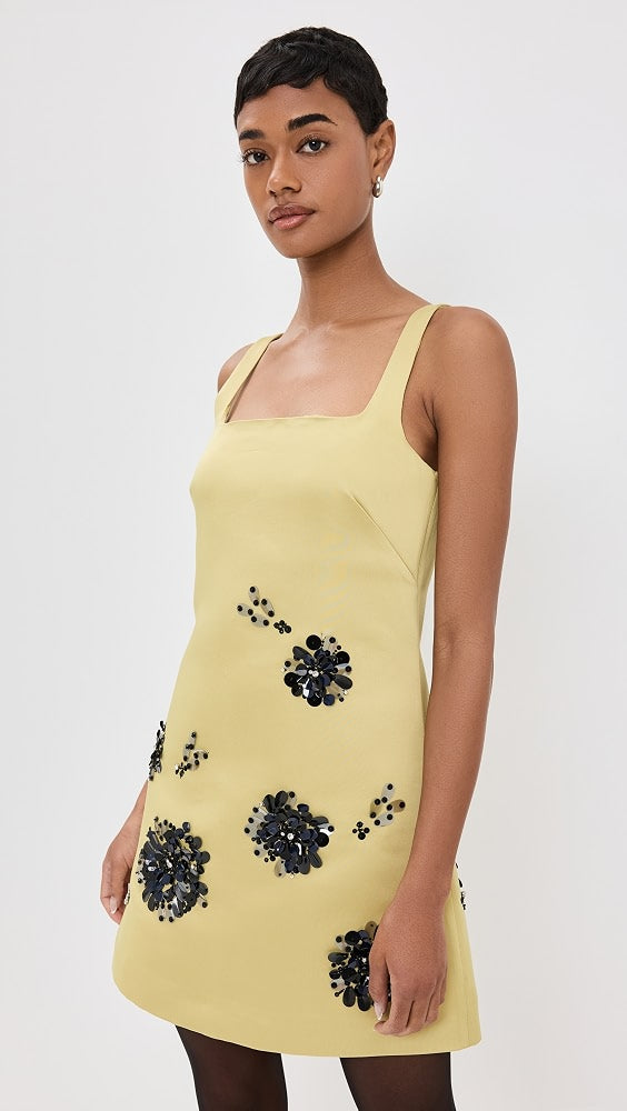 Tanya Taylor Chartreuse Barton Dress