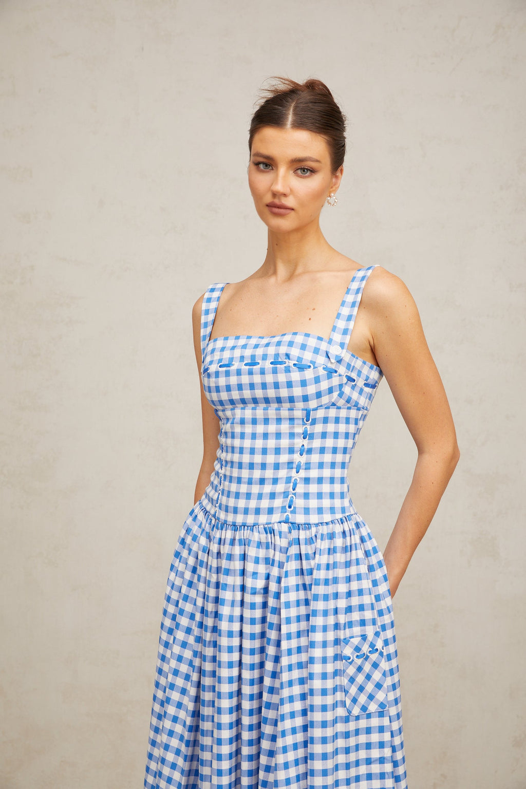 Diane Gingham Midi