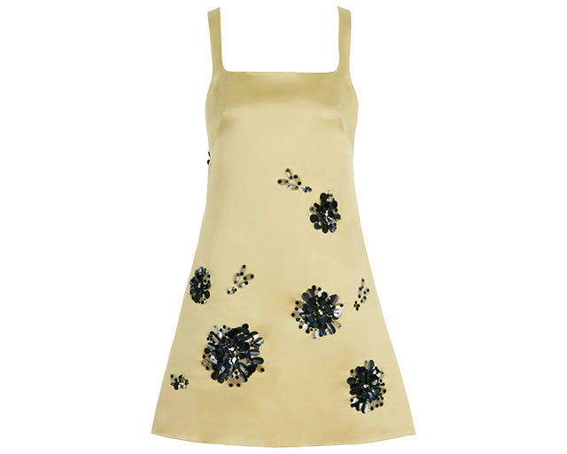 Tanya Taylor Chartreuse Barton Dress