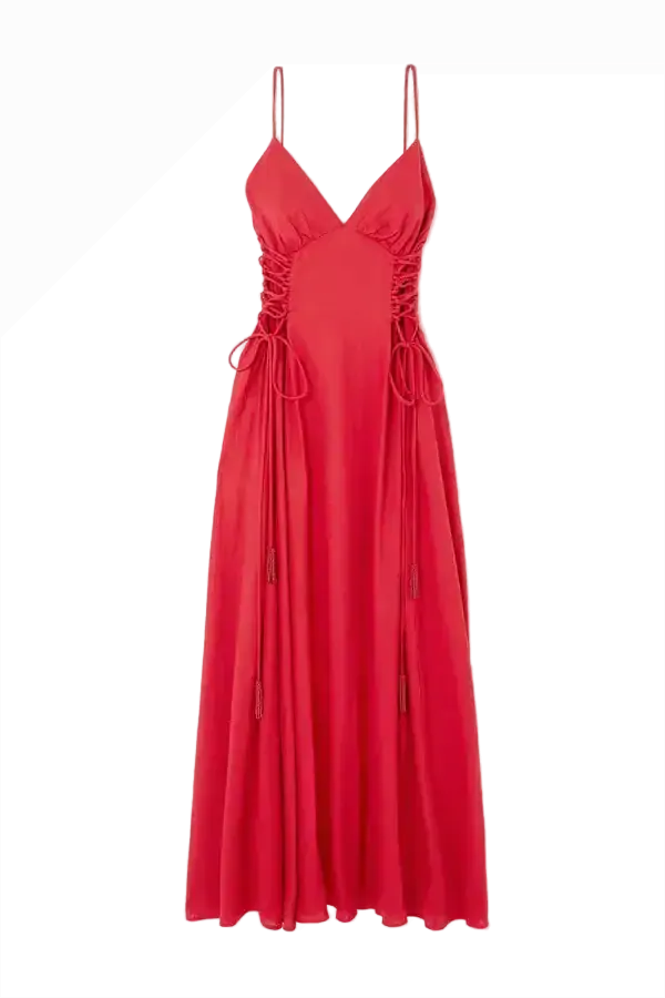 Farm Rio Red Sleeveless Midi