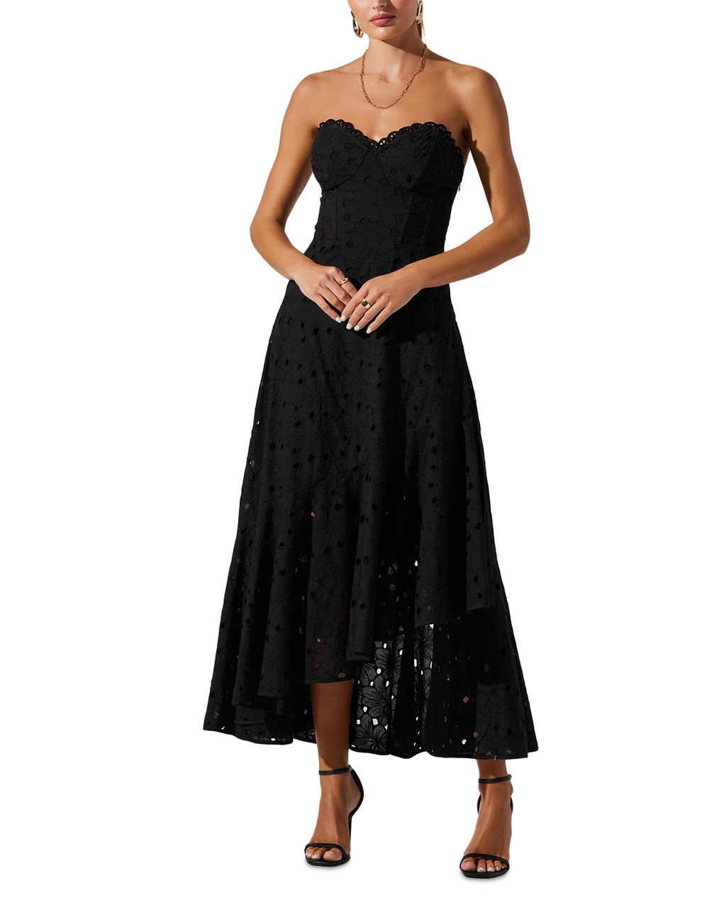 ASTR Black Midi Dress
