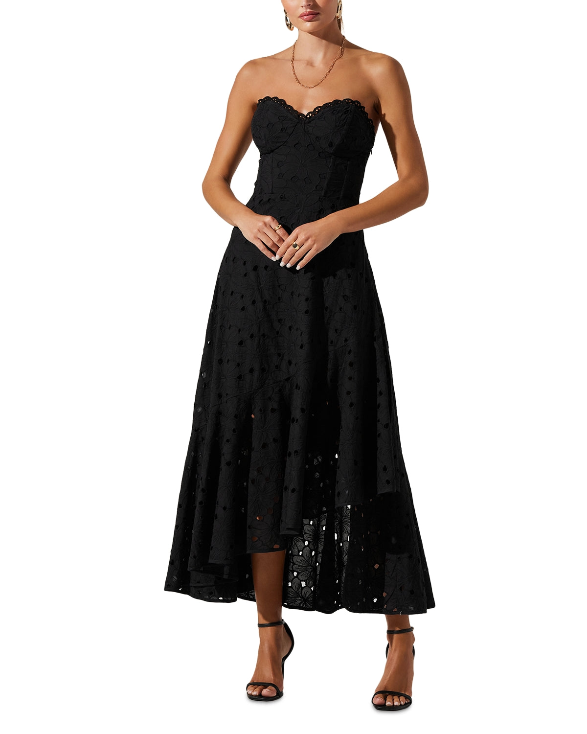ASTR Black Midi Dress
