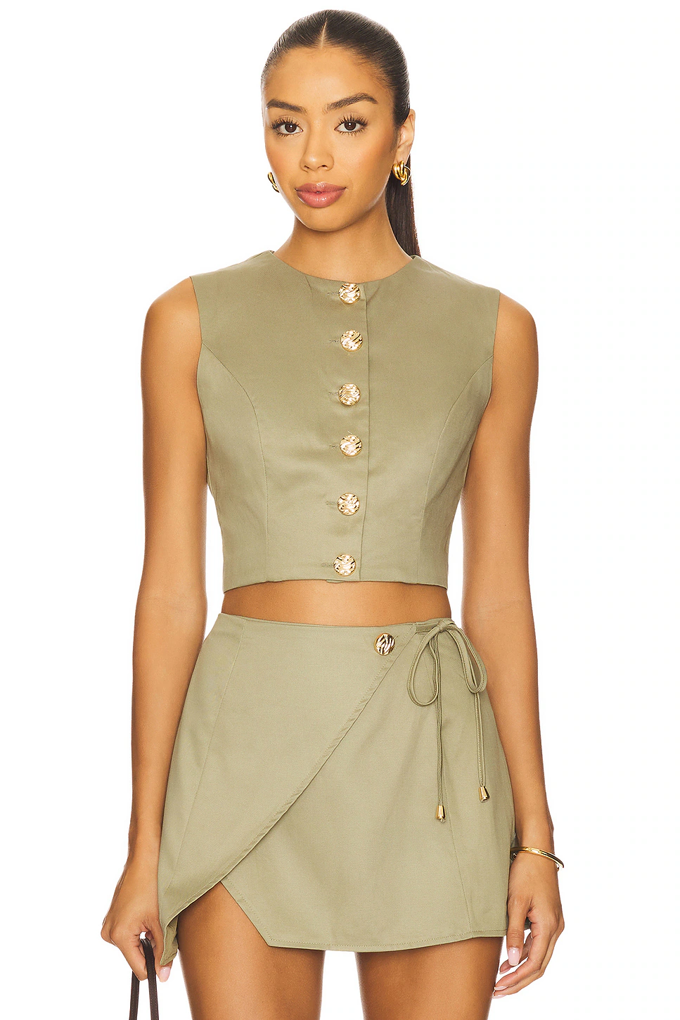 Emilie Skirt Set Khaki