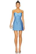 Sau Lee Jace Dress- Blue
